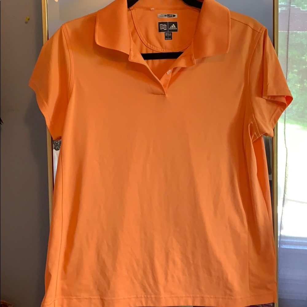 Adidas orange golf t-shirt